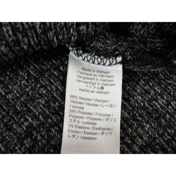 J. Crew Large Mock Turtle Neck Sweater Supersoft Black Marl Viscose Poly Comfy - Picture 9 of 9